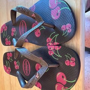 Cherries flip flops
